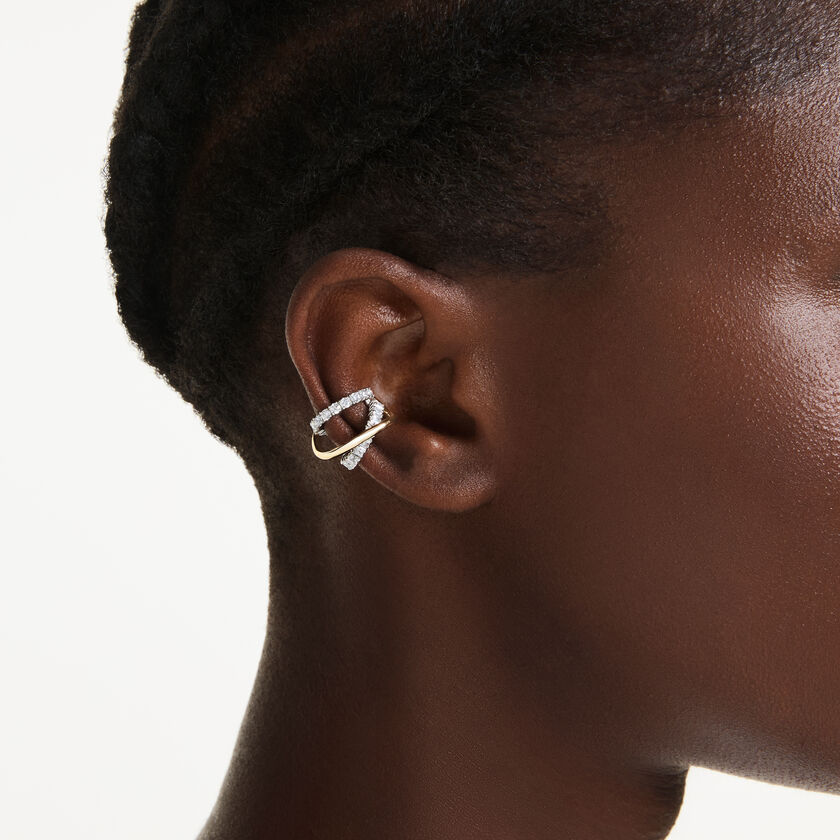 swarovski حلية للأذن hyperbola، قطع متنوع، لون أبيض، لمسة نهائية من معادن مختلطة