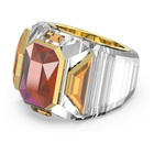 swarovski خاتم chroma كوكتيل، لون وردي، طلاء باللون الذهبي