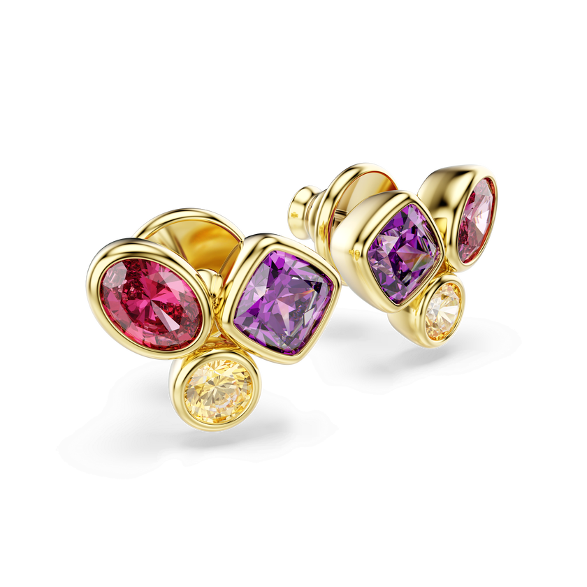 swarovski أقراط دبوسية imber، قطع متنوع، ألوان متعددة، لمسة نهائية من الذهب عيار 18 قيراط