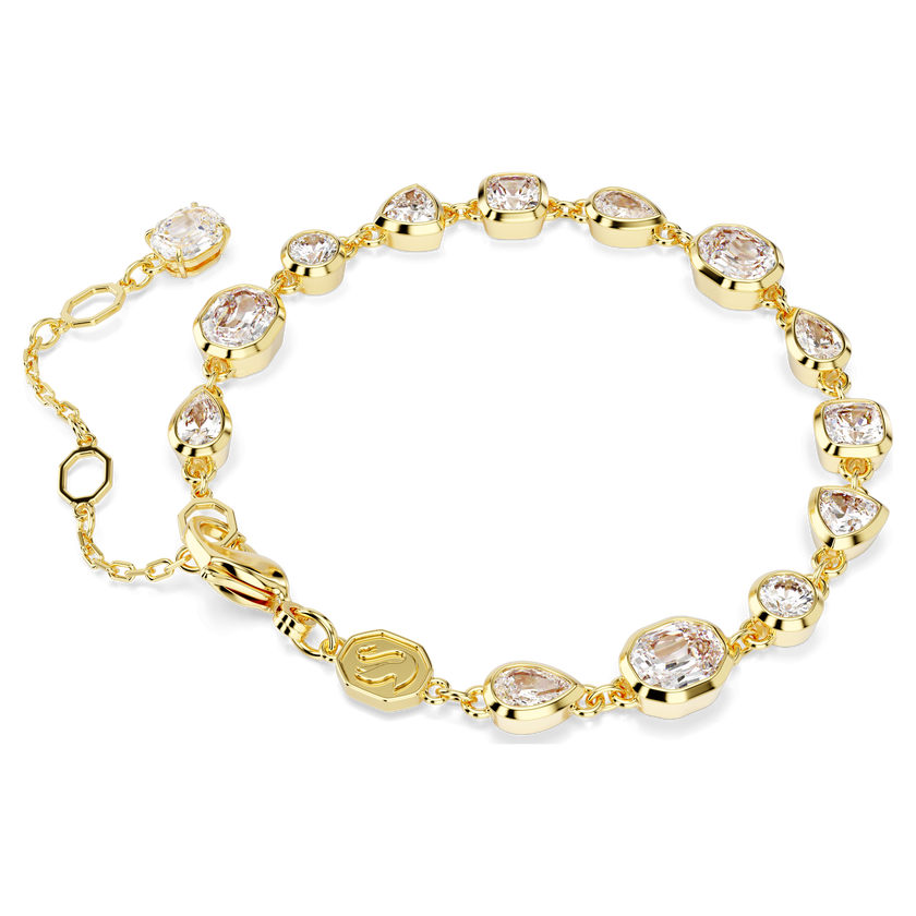 swarovski سوار imber tennis، قطع متنوع، لون أبيض، طلاء باللون الذهبي