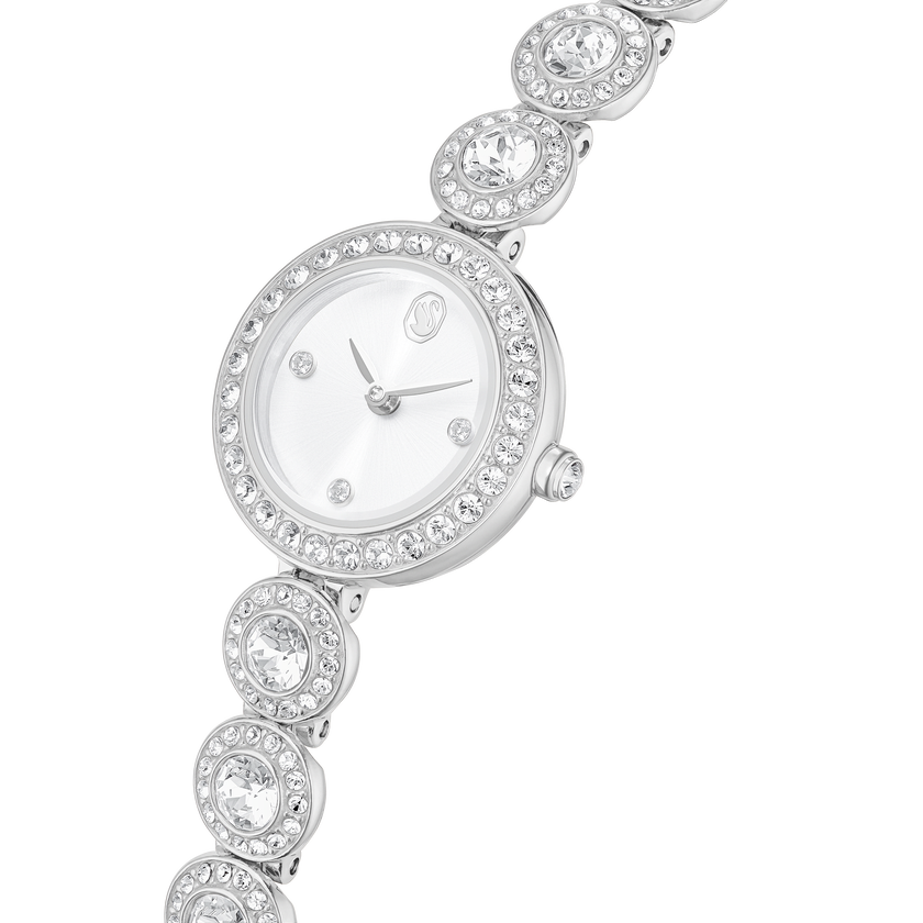 swarovski ساعة una angelic، سوار كريستال، لون فضي، ستانلس ستيل