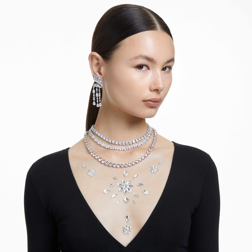 swarovski طقم مجوهرات للجسم، لون أبيض