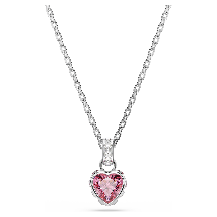 swarovski قلادة chroma، قطع متنوع، لون وردي، طلاء روديوم