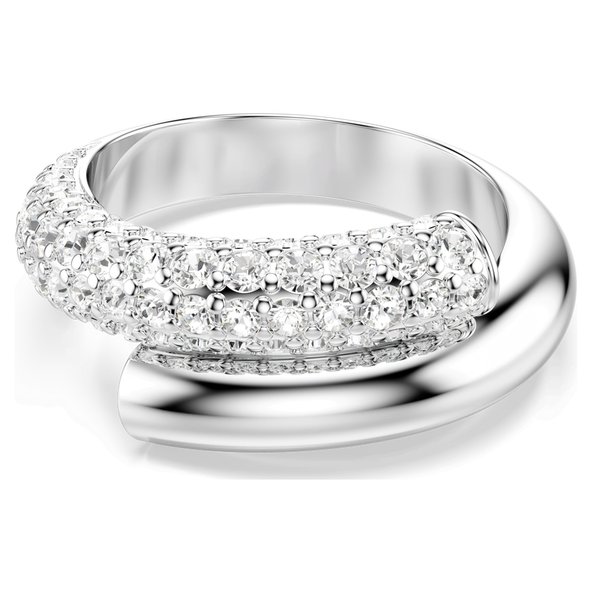 swarovski خاتم dextera، لون أبيض، طلاء روديوم