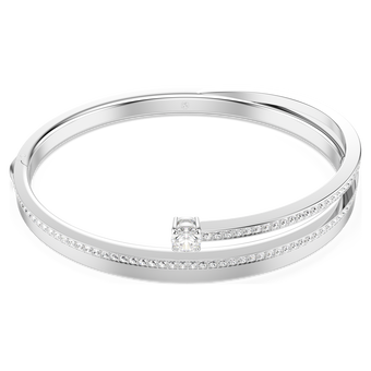 swarovski سوار fresh، قطع مُستدير، لون أبيض، طلاء روديوم
