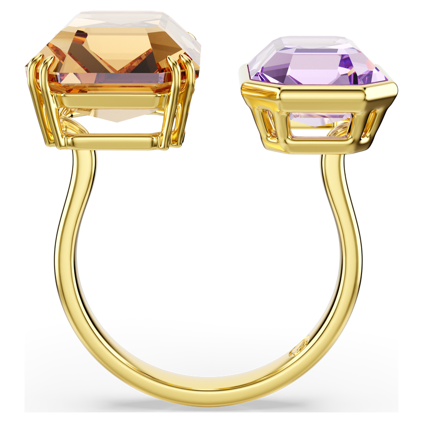 swarovski خاتم مفتوح millenia، قطع مُثَمَّن، ألوان متعددة، لمسة نهائية من الذهب عيار 18 قيراط