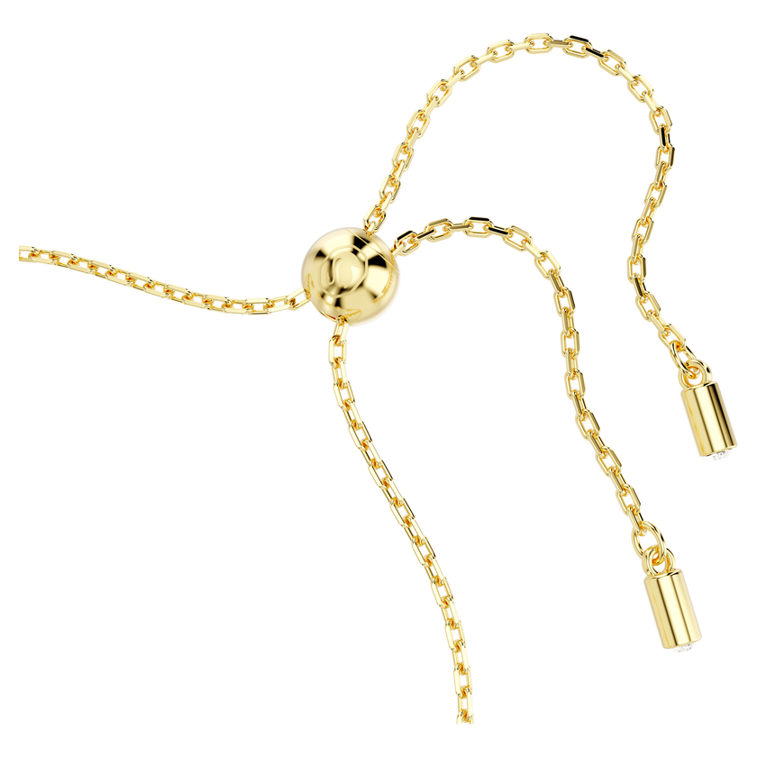 swarovski سوار symbolica، حلية على شكل زهرة برسيم، حلية على شكل عين الحسود، حلية على شكل حدوة حصان، لون أزرق، طلاء باللون الذهبي