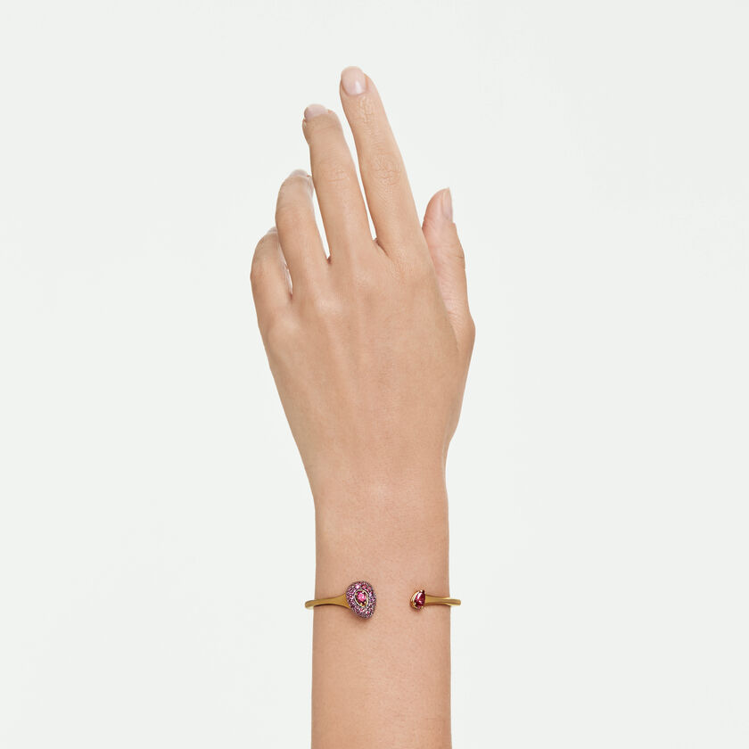swarovski سوار sublima، قطع على شكل كمثرى، لون أحمر، لمسة نهائية من الذهب عيار 18 قيراط