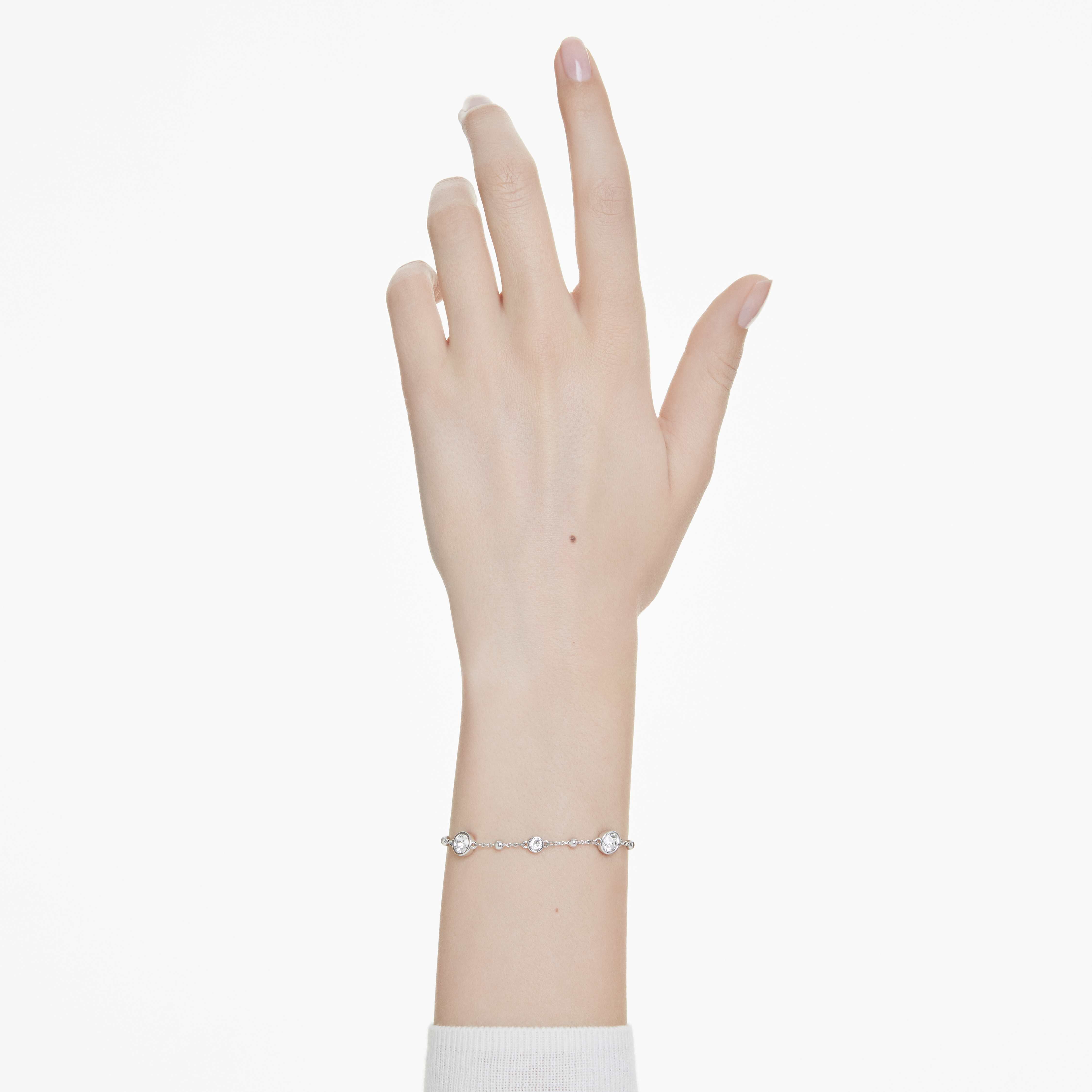 swarovski سوار imber، قطع مستدير، لون أبيض، طلاء روديوم