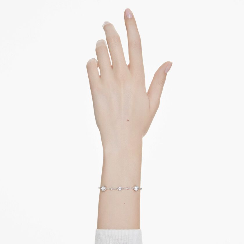 سوار Imber، قطع مستدير، لون أبيض، طلاء روديوم swarovski سوار imber، قطع مستدير، لون أبيض، طلاء روديوم