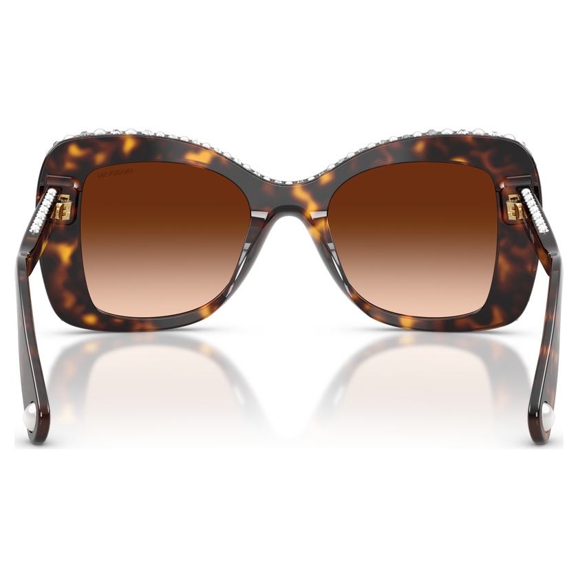 swarovski نظارات شمسية، شكل فراشة، sk6062u، لون بني