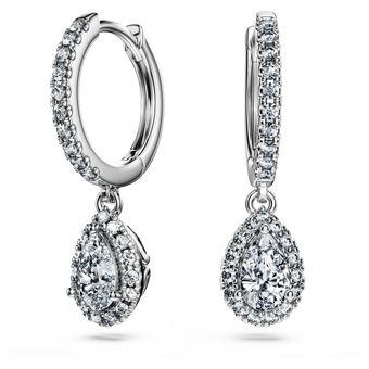 swarovski أقراط متدلية eternity، أحجار ألماس مُصنعة في المختبر بإجمالي 1 25 قيراط، ذهب أبيض عيار 18