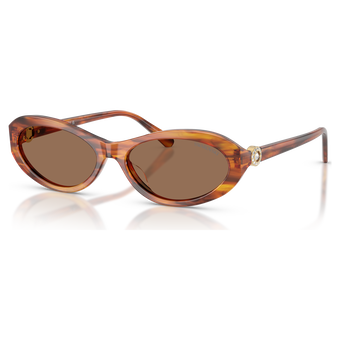 swarovski نظارات شمسية، شكل بيضاوي، sk6069، لون هافانا