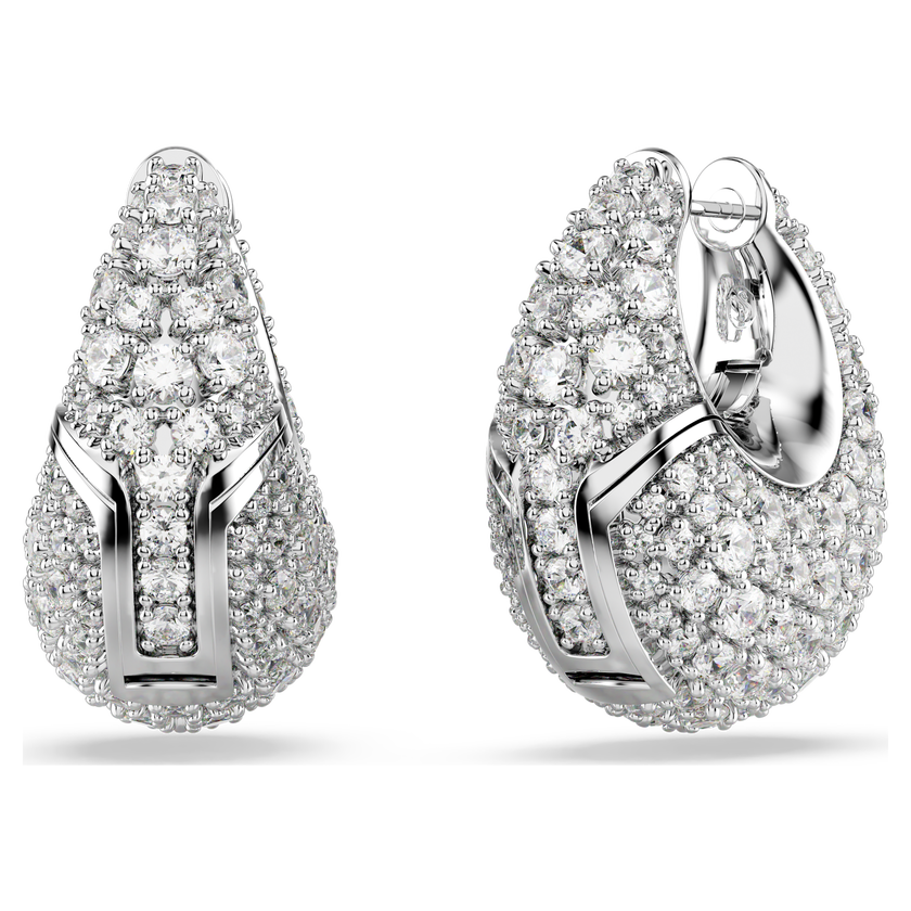 swarovski أقراط sublima، كبير، لون أبيض، طلاء روديوم