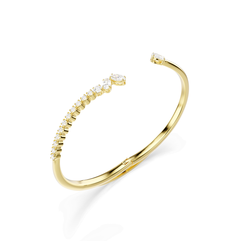 swarovski سوار mesmera، قطع متنوع، لون أبيض، لمسة نهائية من الذهب عيار 18 قيراط
