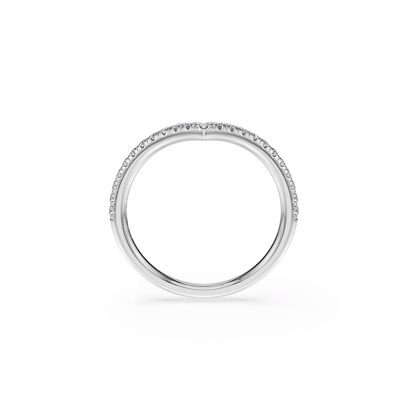 swarovski خاتم eternity شكل حرف  v، ألماس مُصنع في المختبر إجمالي 0 25 قيراط، شكل دائري، ذهب أبيض عيار 18 قيراط
