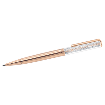 swarovski قلم حبر جاف crystalline، طلاء ذهبي وردي