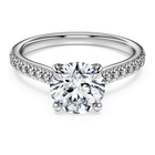 swarovski خاتم سوليتير eternity، ألماس مُصنع في المختبر بإجمالي 1 7 قيراط، شكل دائري، ذهب أبيض عيار 18