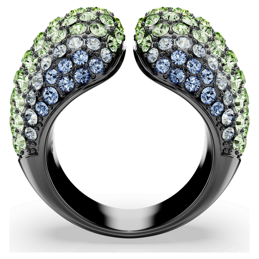 swarovski خاتم كوكتيل sublima، قطع مستدير، ألوان متعددة، طلاء روثينيوم