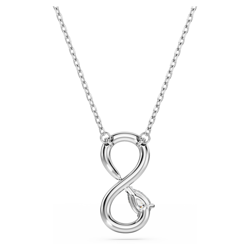 swarovski eternity pendant  lab grown diamonds 0 2 ct tw  pear shape  infinity  18k white gold