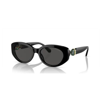 swarovski نظارة شمسية، شكل كات آي، sk6002el، لون أسود