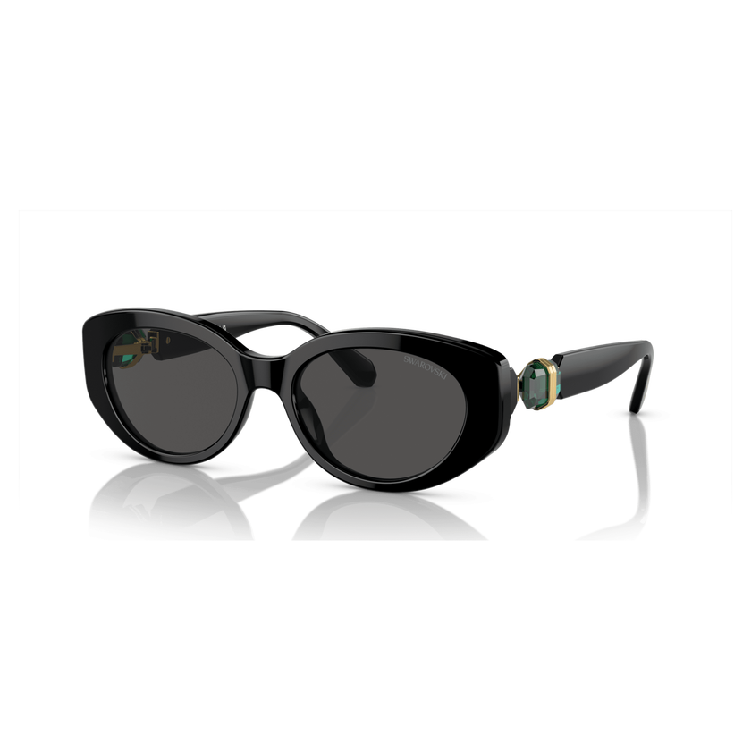 swarovski نظارة شمسية، شكل كات آي، sk6002el، لون أسود