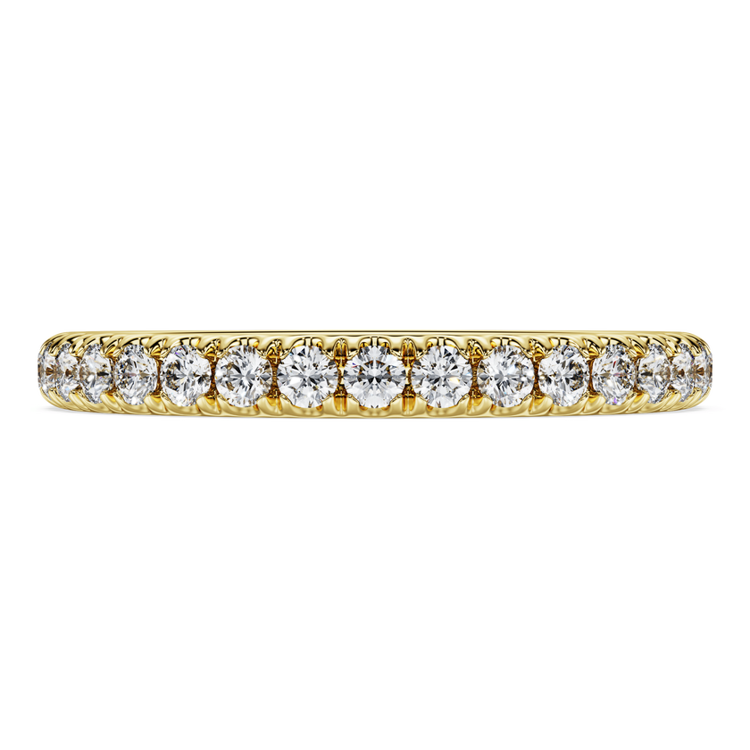 swarovski خاتم eternity، ألماس مُصنع في المختبر إجمالي 0 4 قيراط، شكل دائري، ذهب أصفر عيار 18 قيراط