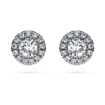 swarovski أقراط دبوسية eternity، أحجار ألماس مُصنعة في المختبر بإجمالي 0 75 قيراط، ذهب أبيض عيار 18