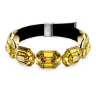 swarovski عقد شوكر lucent، شكل مثمن، لون أصفر، طلاء باللون الذهبي