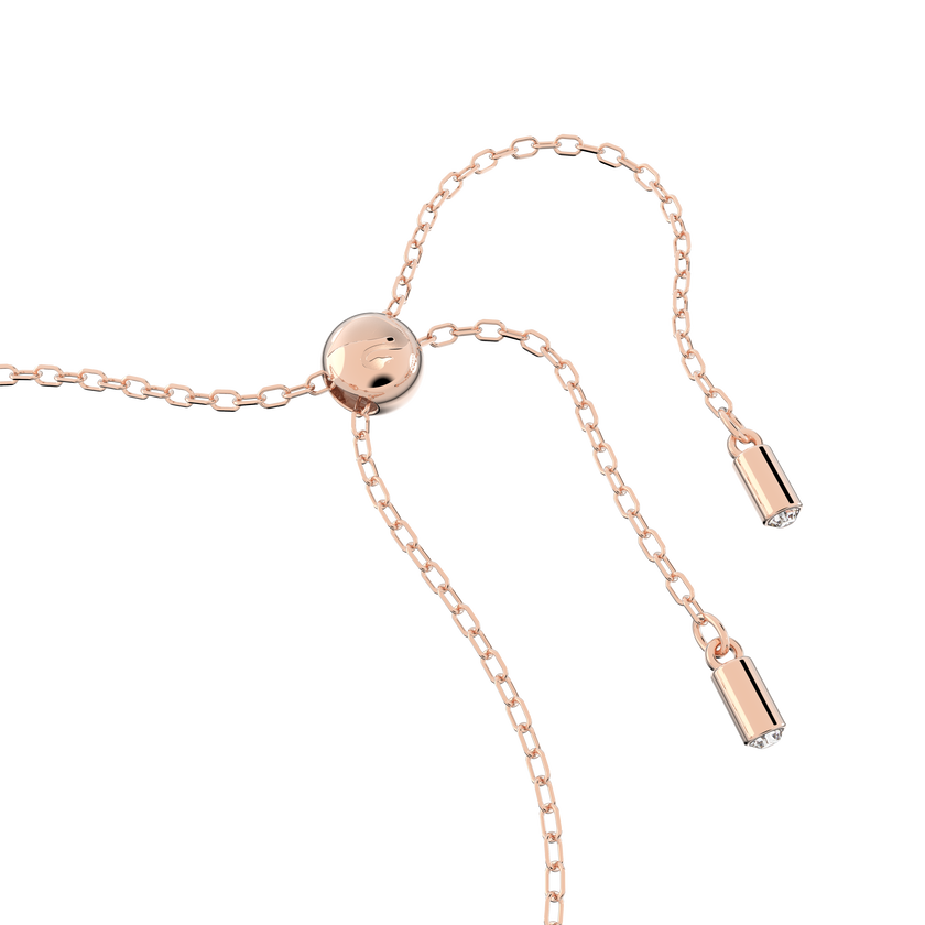 swarovski سوار hollow، لون أبيض، طلاء ذهبي وردي