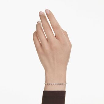 swarovski سوار matrix tennis، قطع مستدير، لون أبيض، طلاء باللون الذهبي