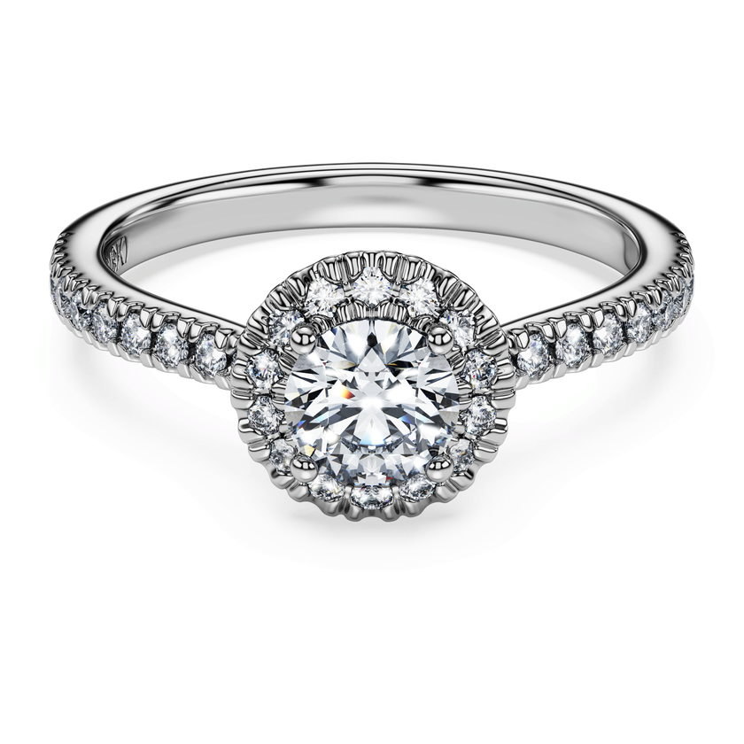 swarovski خاتم سوليتير eternity، ألماس مُصنع في المختبر إجمالي 0 8 قيراط، شكل دائري، ذهب أبيض عيار 18 قيراط