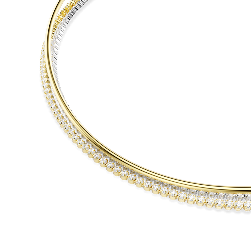 swarovski عقد hyperbola، قطع مستدير، لون أبيض، لمسة نهائية من معادن مختلطة