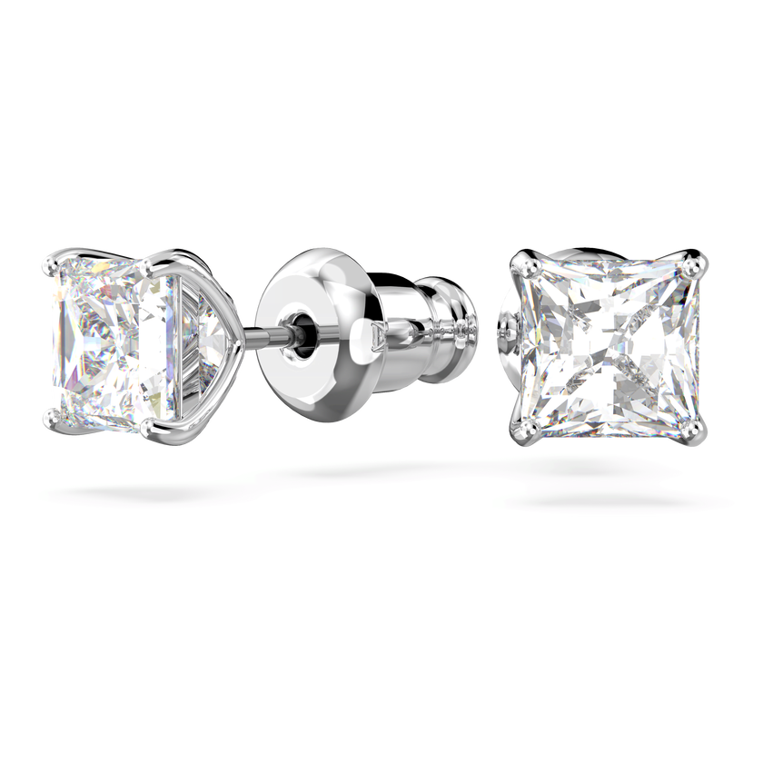swarovski أقراط attract للأذن المثقوبة، لون أبيض، طلاء روديوم