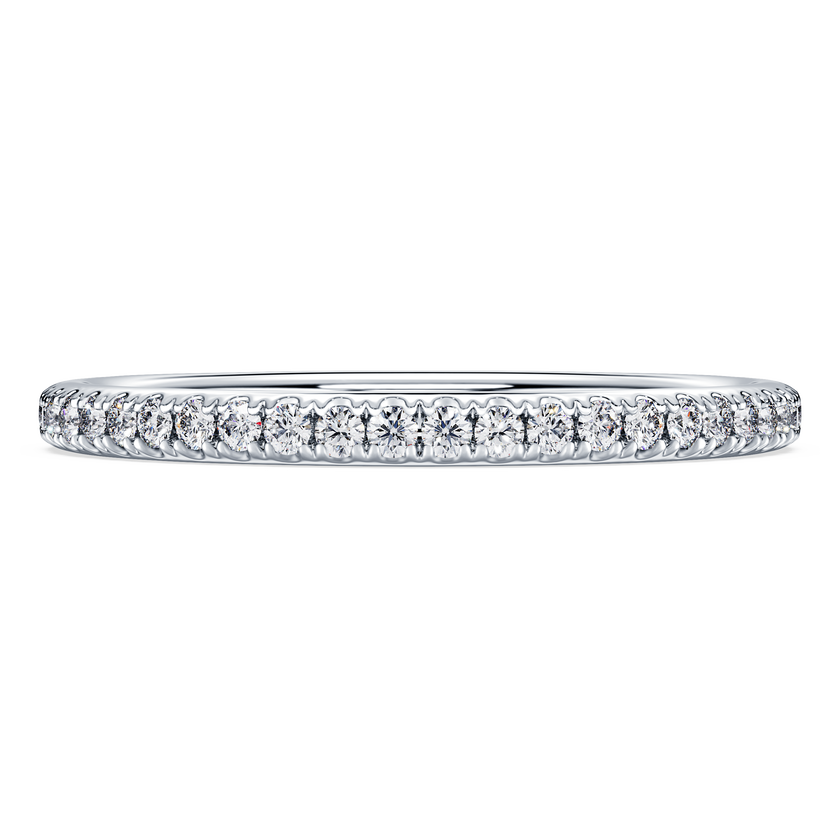swarovski خاتم eternity، ألماس مُصنع في المختبر بإجمالي 0 2 قيراط، شكل دائري، ذهب أبيض عيار 18
