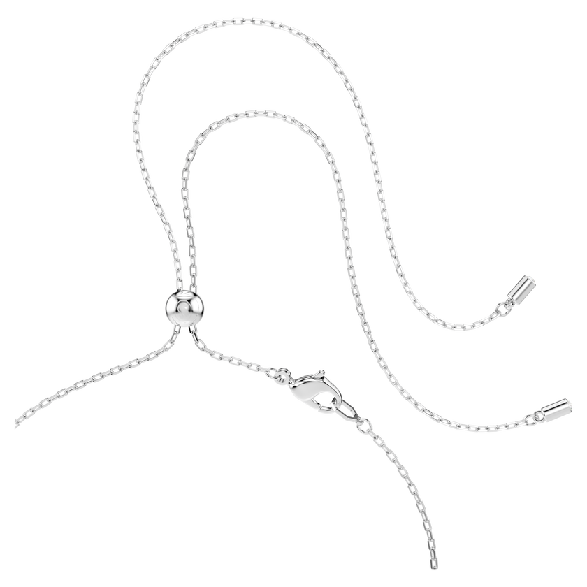 swarovski قلادة وبروش magic، شكل ندفة ثلج، لون أزرق، طلاء روديوم