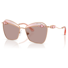 swarovski نظارة شمسية، شكل مربع، sk7040، لون وردي