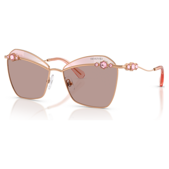 swarovski نظارة شمسية، شكل مربع، sk7040، لون وردي