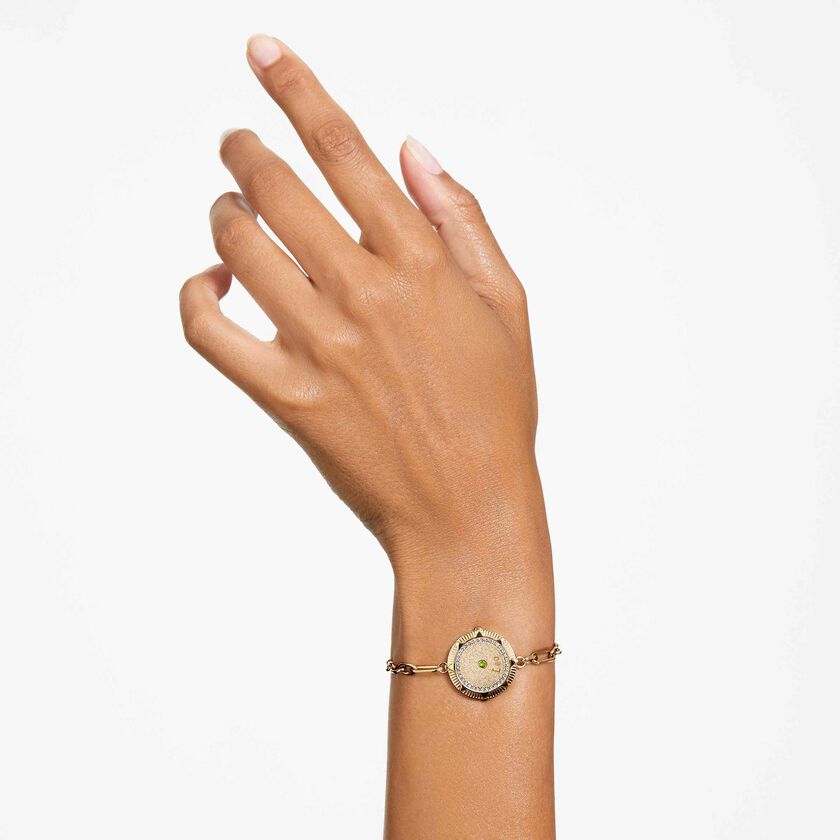 swarovski سوار zodiac، leo، لون ذهبي، طلاء بلون ذهبي