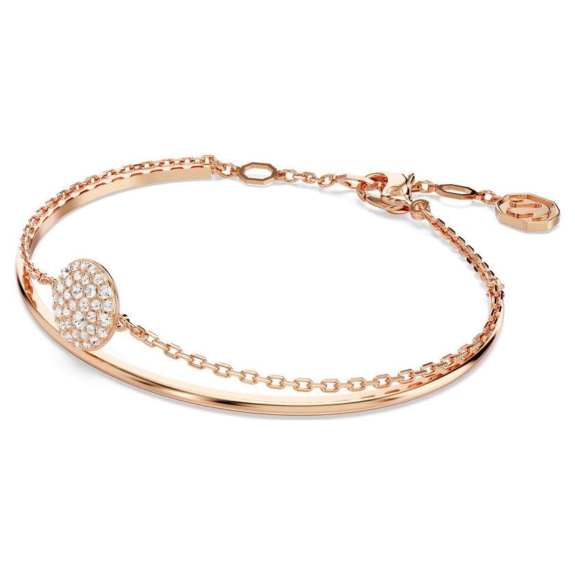 swarovski سوار sublima، لون أبيض، طلاء ذهبي وردي