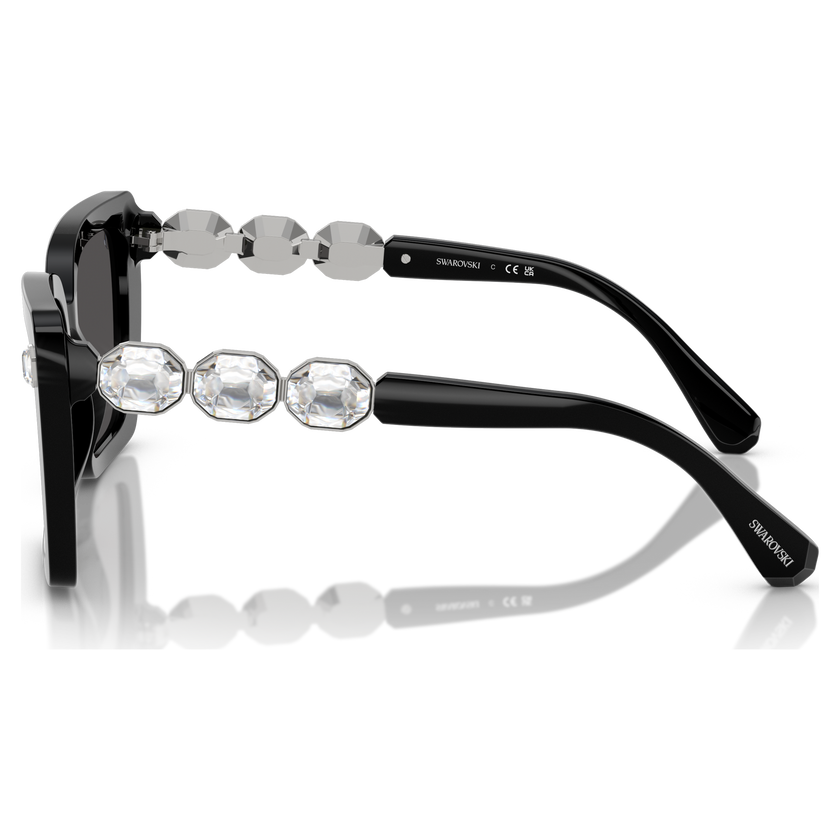 swarovski نظارة شمسية، شكل مربع، sk6032، لون أسود