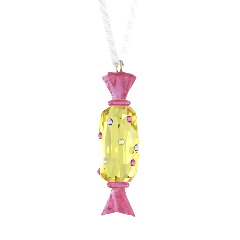 swarovski زينة شكل حلوى holiday cheers dulcis، لون أصفر