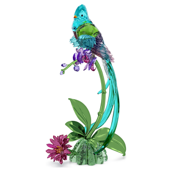 swarovski قطعة زينة idyllia على شكل طائر قتزال وزهرة أوركيد