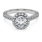 swarovski eternity halo solitaire ring  lab grown diamonds 1 33 ct tw  round shape  18k white gold