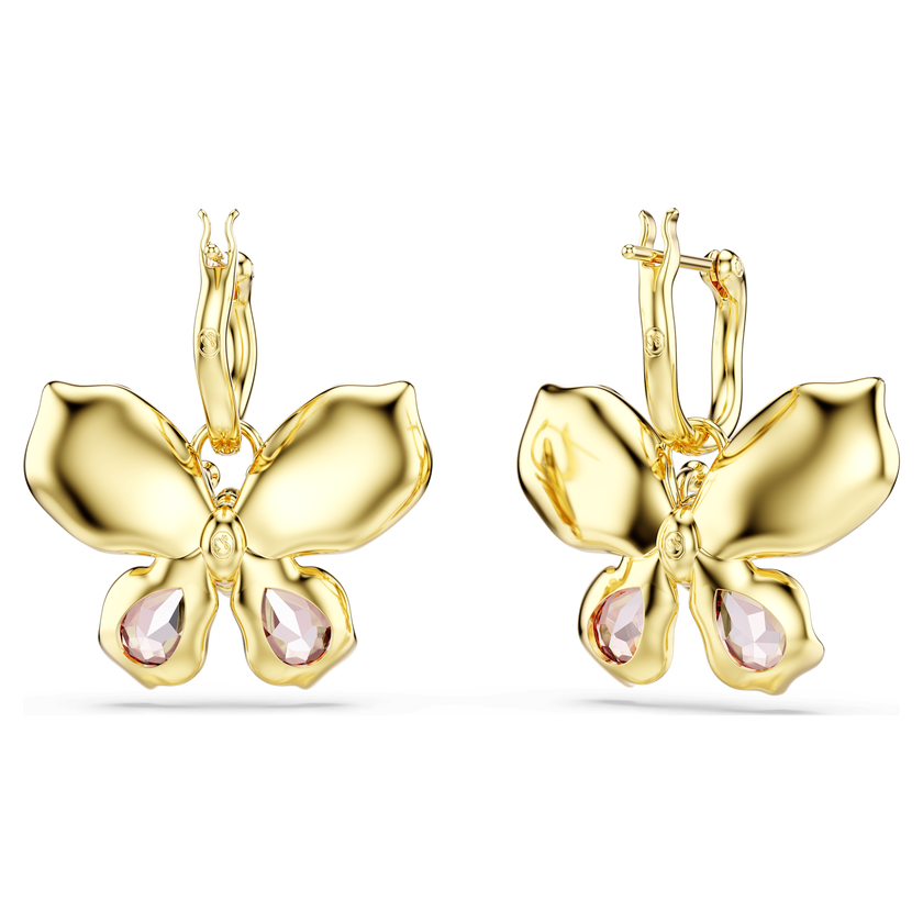 swarovski أقراط متدلية idyllia، قطع متنوع، كريستالات مُتراصَّة، شكل فراشة، ألوان متعددة، لمسة نهائية من معادن مختلطة