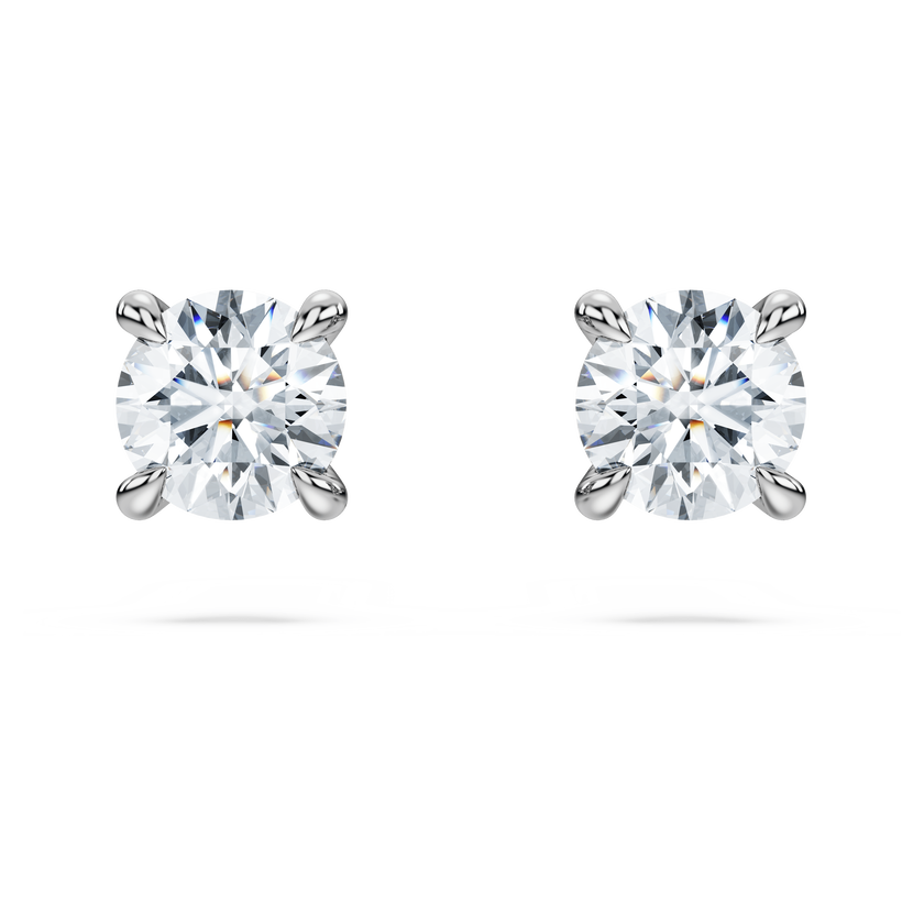 swarovski أقراط دبوسية eternity، أحجار ألماس مُصنعة في المختبر بإجمالي 0 5 قيراط، ذهب أبيض عيار 18