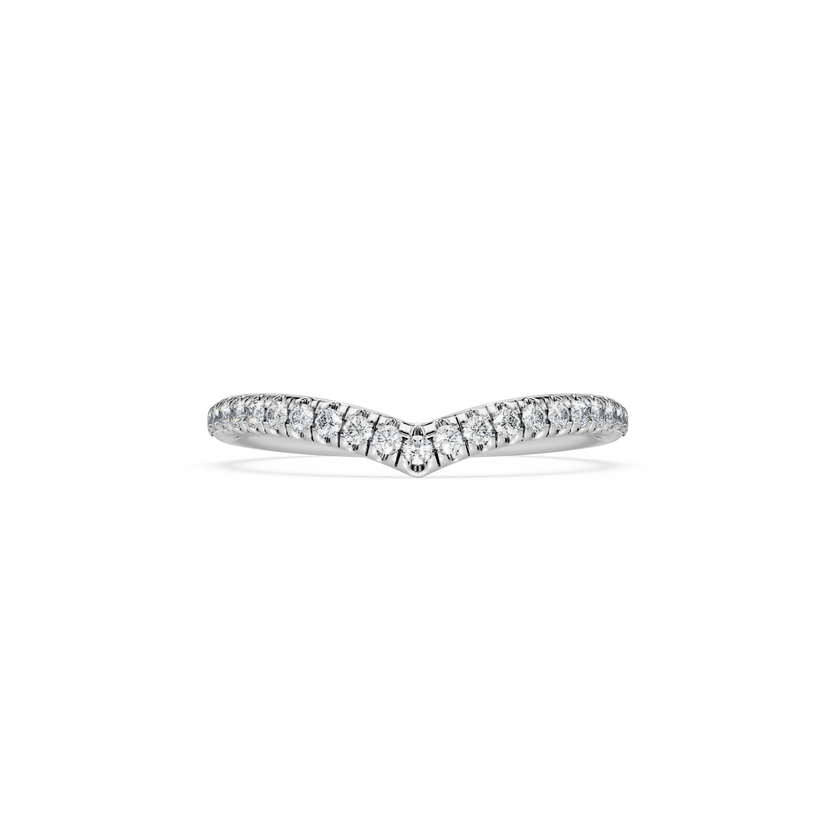 swarovski eternity v band ring  lab grown diamonds 0 25 ct tw  round shape  18k white gold