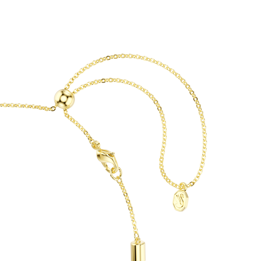 swarovski dextera necklace  round cut  white  gold tone finish