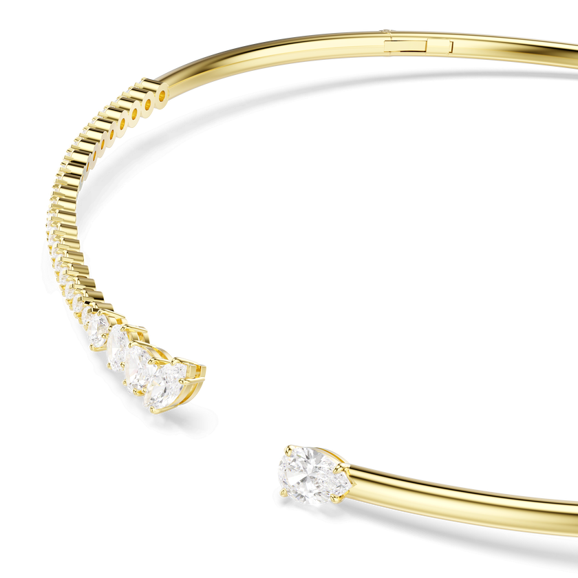 swarovski عقد شوكر mesmera، قطع متنوع، لون أبيض، لمسة نهائية من الذهب عيار 18 قيراط