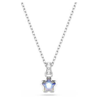 swarovski قلادة chroma، قطع متنوع، نجمة، لون أبيض، طلاء روديوم